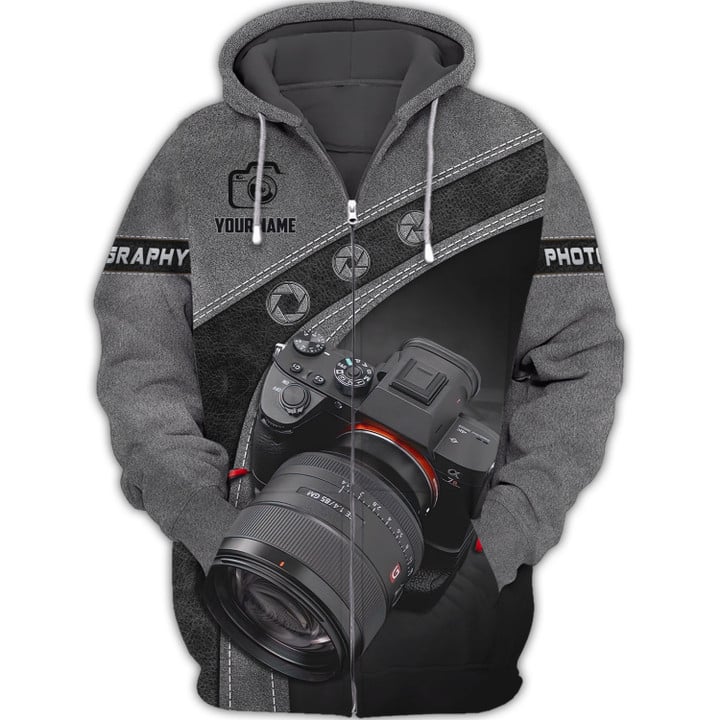 Cool Photography Zipper Hoodie For Men Women Photographer Camera Lover