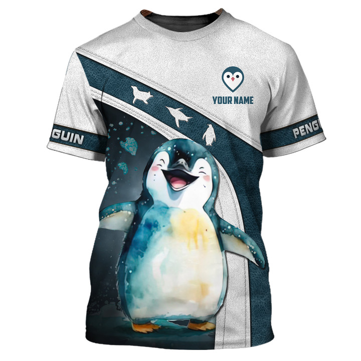 Penguin Personalized Name 3D Shirt Custom Name Gift For Penguin Lovers