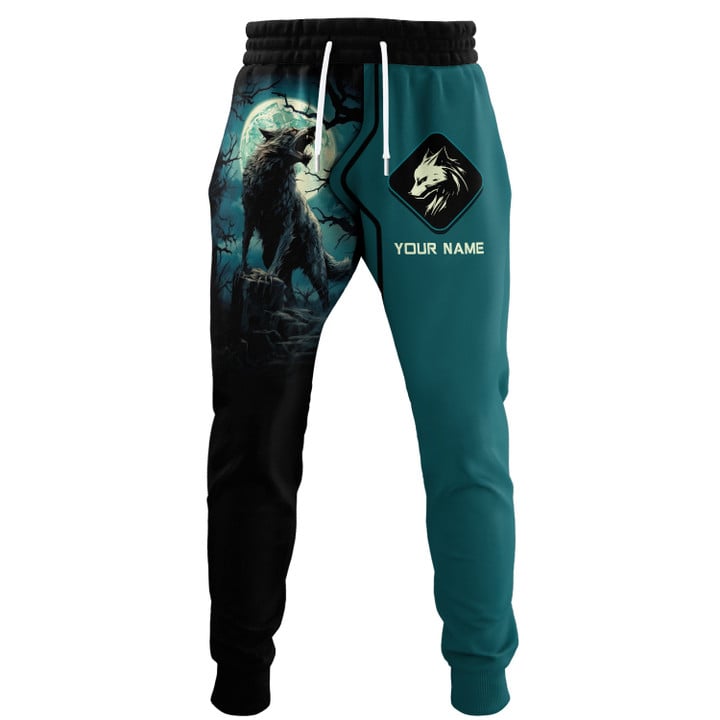 Wolf Personalized Name 3D Sweatpants Were Wolf Power Gift For Wolf Lovers