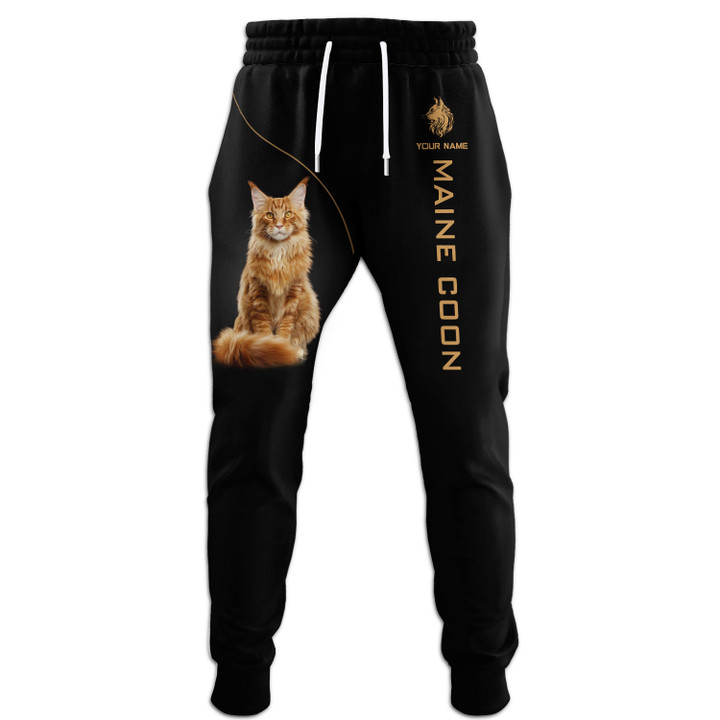 Maine Coon Personalized Name 3D Sweatpants Gift For Cat Lovers