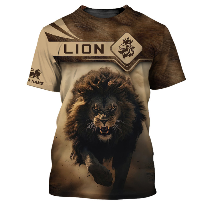 Love Lion Custom Name 3D Shirt Personalized Gift For Lion Lovers