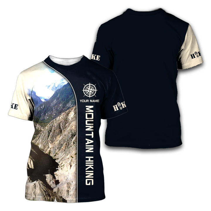 Custom Design Hiking Personalized Name 3D Mountain Hiking Shirts