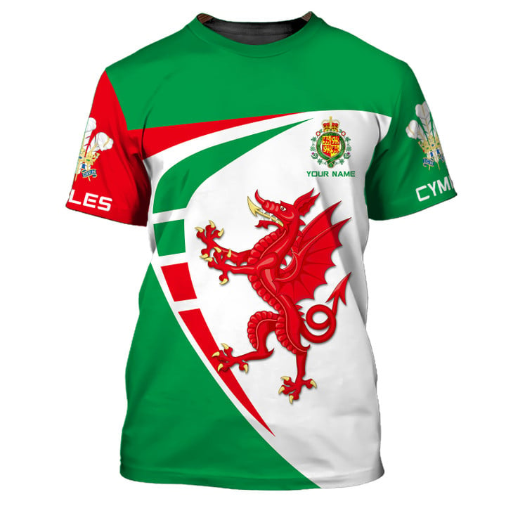 Cymru Personalized Name Wales Shirt Custom Gift For Wales Lovers