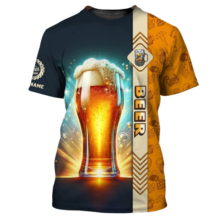 Beer Cup Unisex Shirt Personalized Name Shirt For Beer Lovers