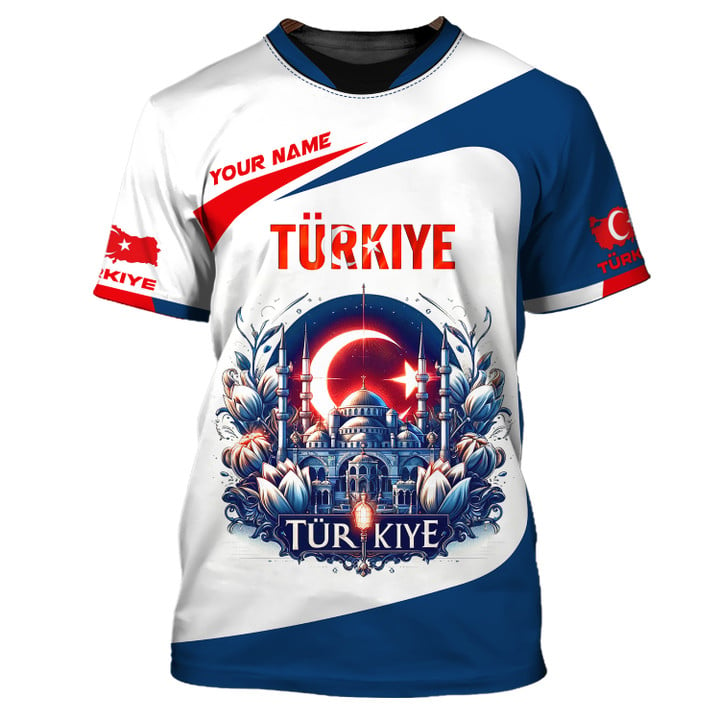 Türkiye Personalized Name 3D Shirt Custom Gift For Türkiye Lovers