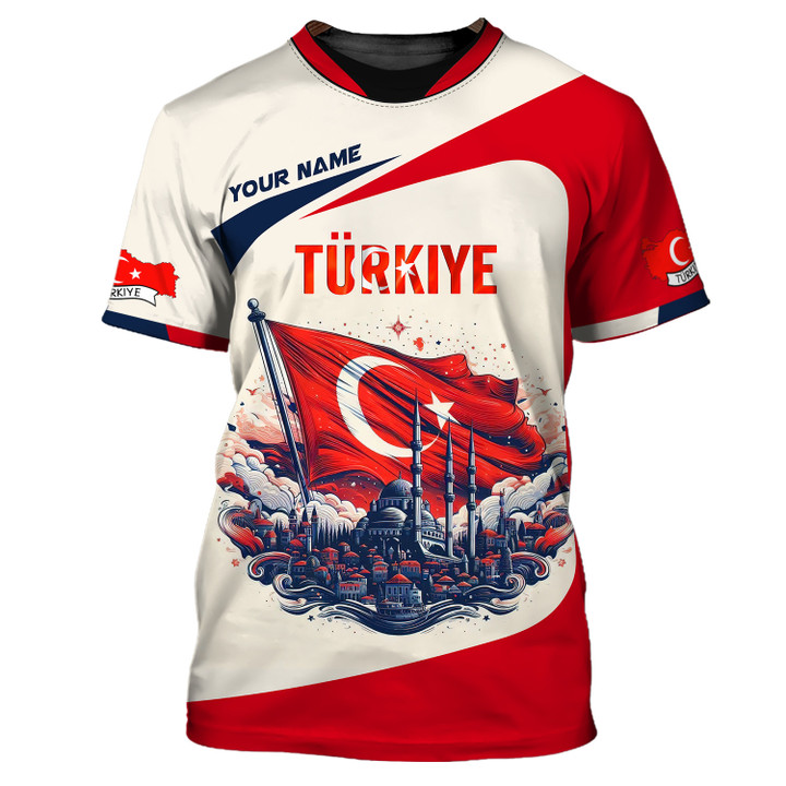 Türkiye Flag 3D Full Print Shirt Personalized Shirt For Türkiye Lovers