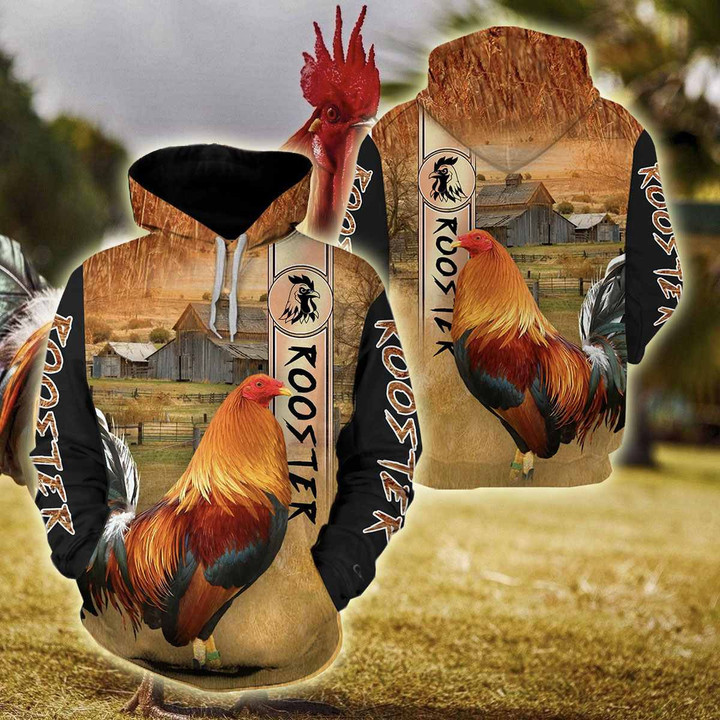 Rooster Ranch Grass Unisex Adult Hoodie