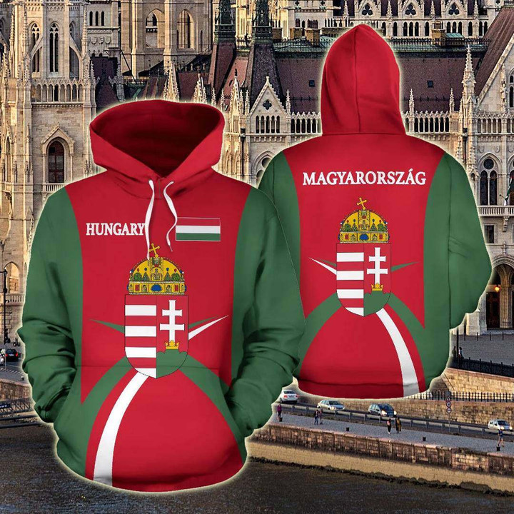 Hungary Coat Of Arms Sports Style Unisex Adult Hoodies