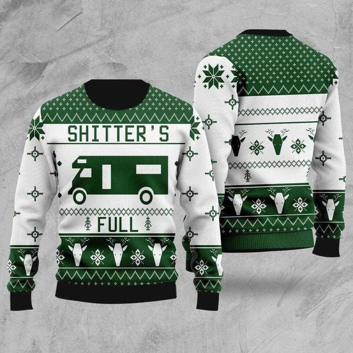 Shitters Full Knitted Ugly Christmas Sweater for men and women