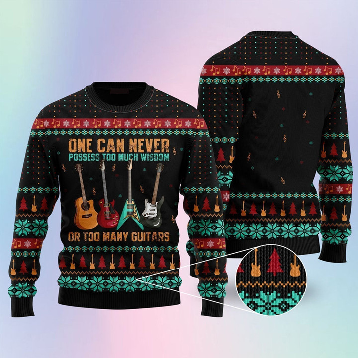 Guitar Old Vintage Ugly Christmas Sweater For Men & Women