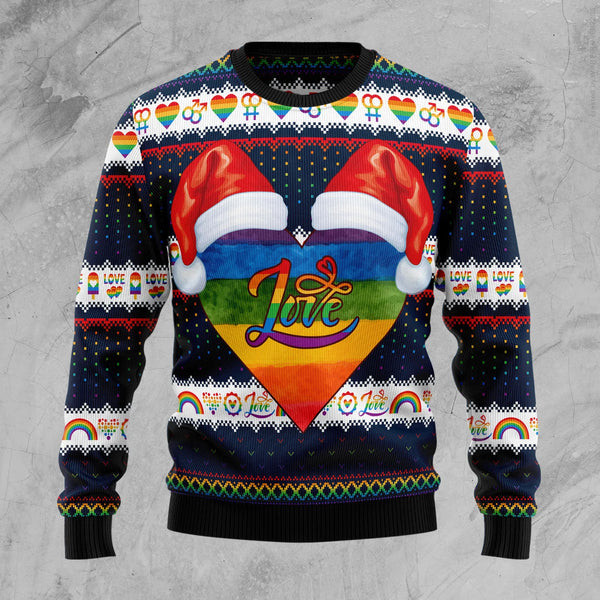 LGBT Heart ugly Christmas Sweater for women & men, LGBT Christmas shirt