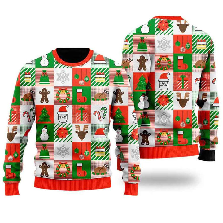 Merry Christmas Light It Up Pattern Ugly Christmas Sweater For Men & Women, Adult
