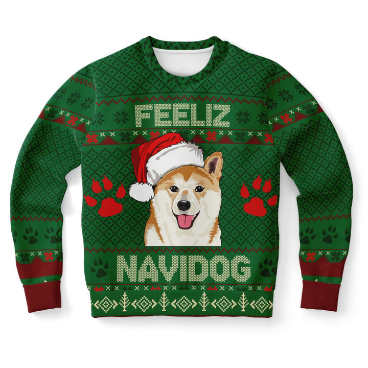 Shiba Inu Feliz Navidog Ugly Christmas Sweater