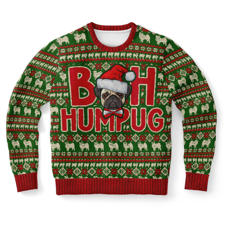 Bah Humpug Pug Ugly Christmas Sweater