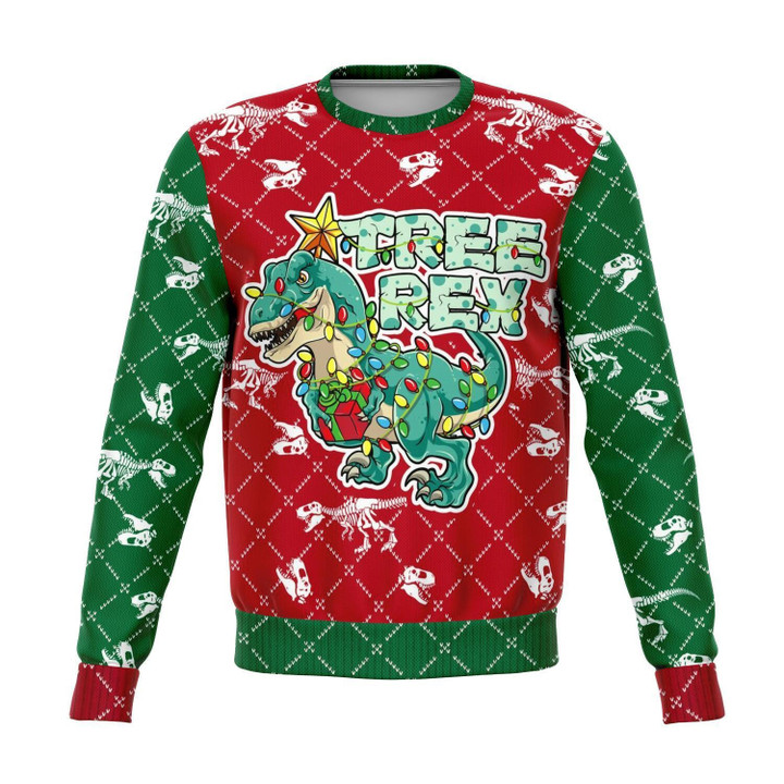 Dinosaur T-rex Christmas Ugly Sweater