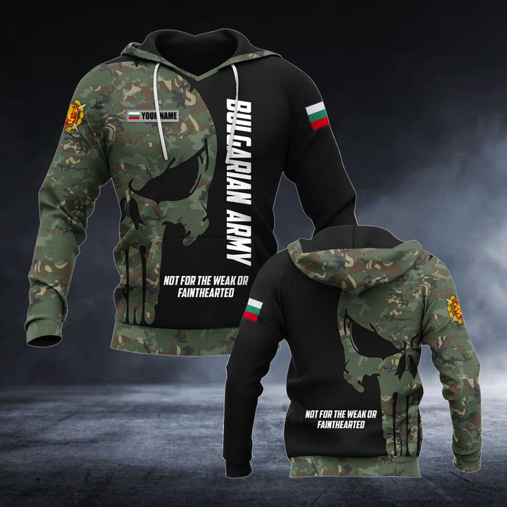 Customize Bulgarian Army Skull Camo Unisex Adult Hoodies