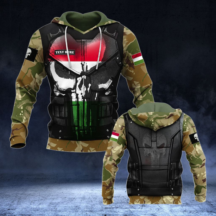 Customize Hungary Flag Armor 3D Camo Unisex Adult Hoodies