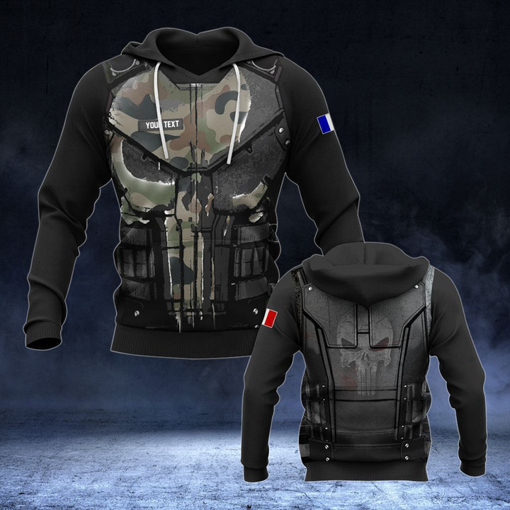 Customize French Air Force 3D Armor Camo Unisex Adult Hoodies