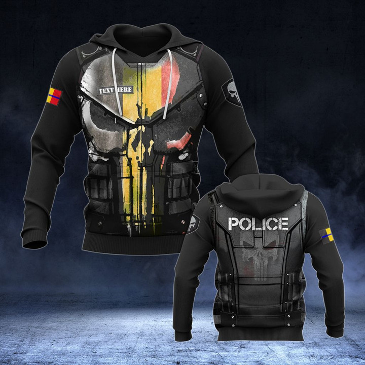 Customize Belgium Police 3D Armor Unisex Adult Hoodies