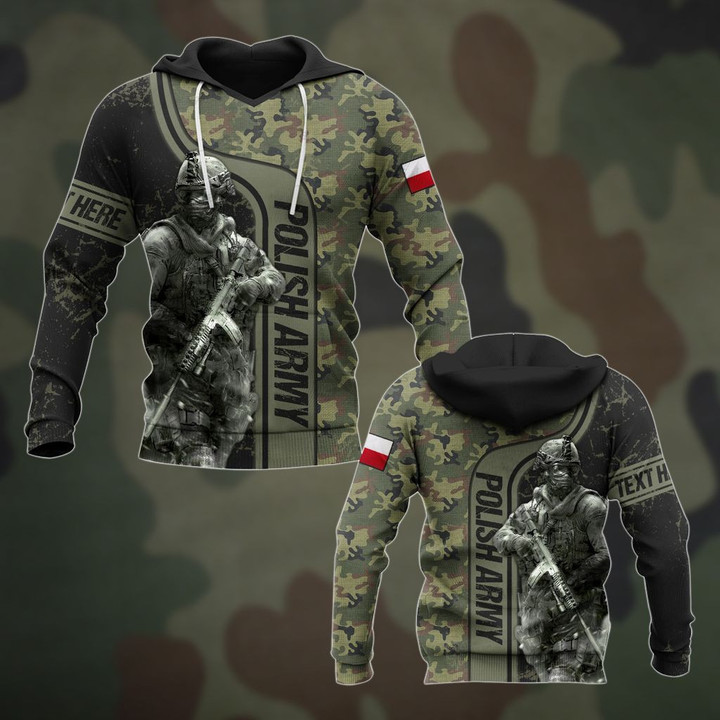 Customize Polish Army Soldier Camo Unisex Adult Hoodies