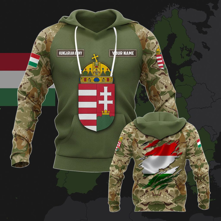 Customize Hungarian Army Coat Of Arms Unisex Adult Hoodies
