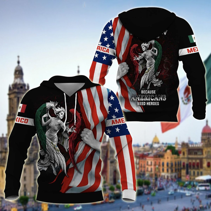 Mexico And America 3D Unisex Adult Hoodies