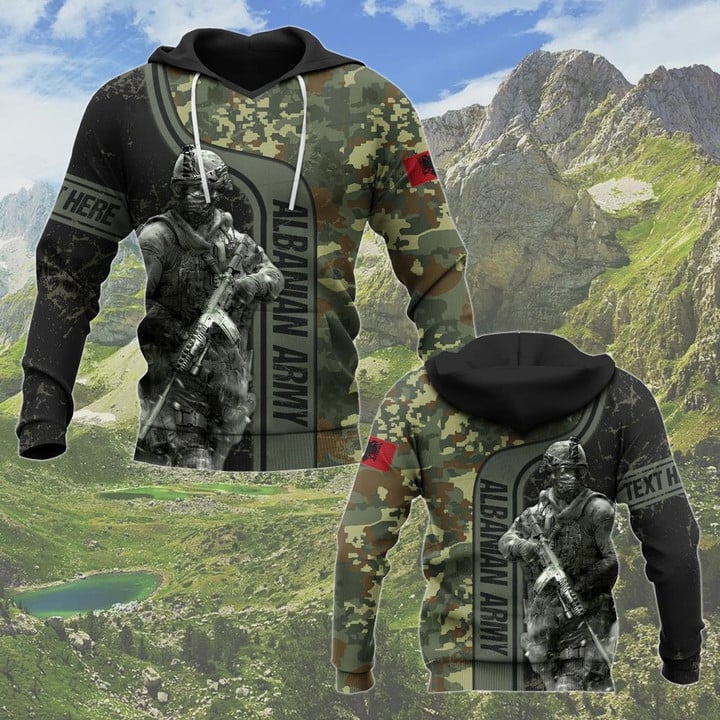 Customize Albanian Army Soldier Unisex Adult Hoodies