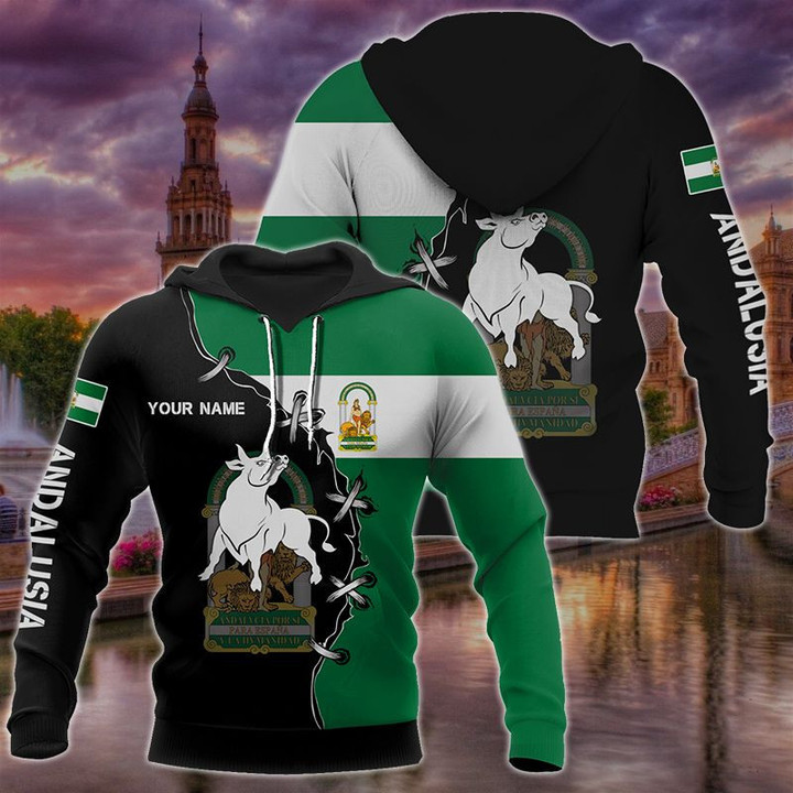 Customize Andalusia Flag Unisex Adult Hoodies