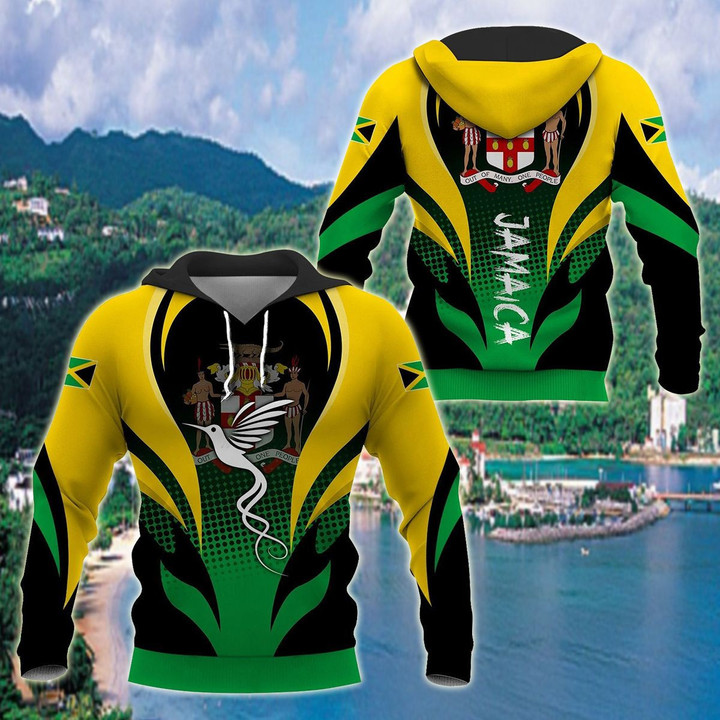Jamaica Bird & Coat Of Arms 3D Unisex Adult Shirts
