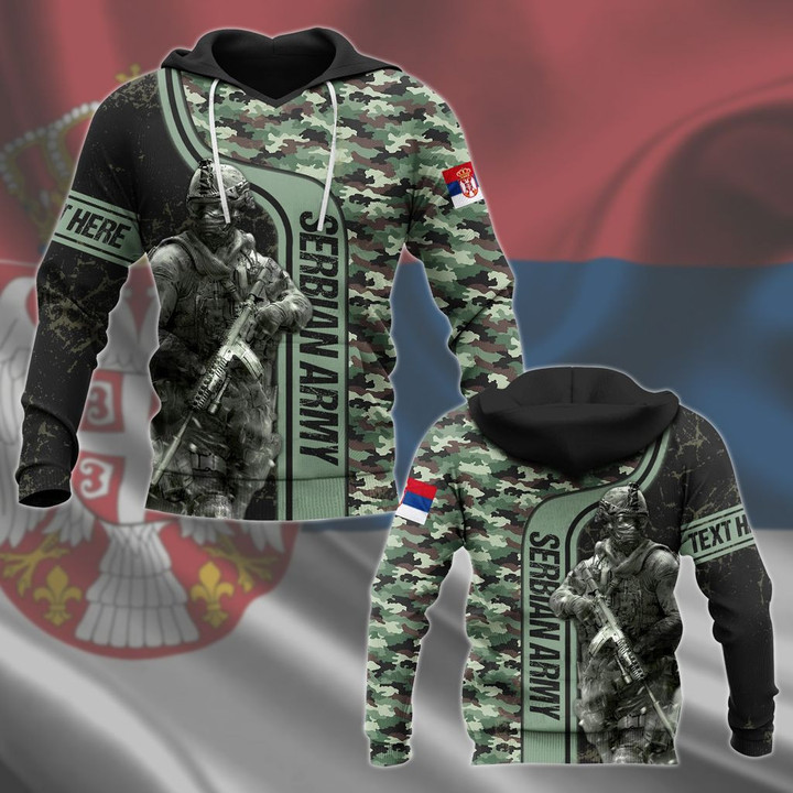 Customize Serbian Army Soldier Unisex Adult Hoodies