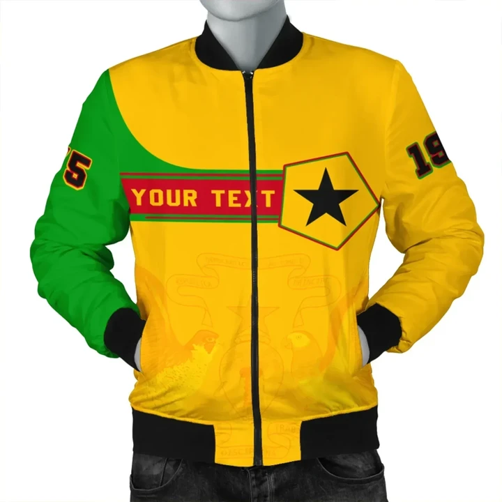 (Custom) Hoodifize Jacket - Sao Tome and Principe Bomber Jacket Pentagon Style J08