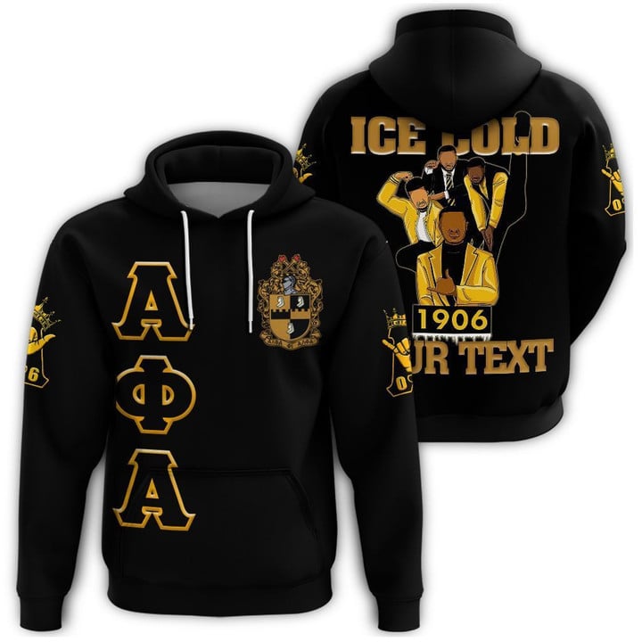 Hoodifize Hoodie PERSONALIZED ALPHA PHI ALPHA BROTHERHOOD LETTERS PULLOVER