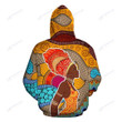 African Hoodie Figure Drawing Zip Hoodie 3
