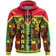 African Hoodie Ghana Pattern Kente Christmas Zip Hoodie