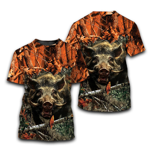 Boar Hunting Camouflage T-Shirt For Men & Women