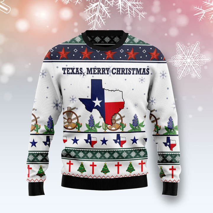 Texas Merry Christmas Ugly Christmas Sweater, Xmas ugly sweatshirt, Christmas gifts for Dad, Mom, Brother, Sister