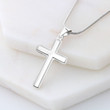 Boyfriend Necklace, Gift For Boyfriend Christian Cross Necklace From Girlfriend, Husband Anniversary Jewelry christmas, Message Card