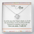 Mom Necklace, To My Mom Necklace Gift, Mother Necklace, Mom Thank You Gift