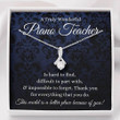 Piano Teacher Necklace Gift, Thank You Gift For Music Teacher Necklace