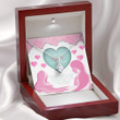 Mom Necklace, Gift For The Best Mom In The World With Pink & Green Paper Heart, Alluring Beauty Necklaces