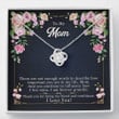 Mom Necklace, To My Mom Enough Words-So Love Knot Necklace Gift
