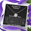 My Mom In Heaven Necklace ' Remembering Mom In Heaven On Mother's Day