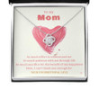 Mom Necklace, Gift For My Wonderful Mom On Mother's Day With Hand Acrylic Jelly Paint Love Knot Necklaces