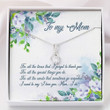 Mom Necklace, Mothers Day Necklace To My Mom Thank To Mom Gift For Mom