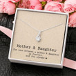 Mom Necklace, Daughter Necklace, The Love Between A Mother & Daughter Necklace Forever And For Always
