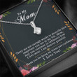 Mom Necklace, To my mom necklace mother's day gift, thank you mom gift Necklace gift for mom, mother day gift