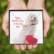 Dog Mom Necklace, Gift Necklace Message Card ' To My Standard Poodle Dog Mom Happy Valentine's Day Necklace gift for mom, mother day gift