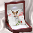 Dog Mom Necklace, Gift Necklace Message Card ' To My Jack Russell Terrier Dog Mom Happy Valentine's Day Necklace gift for mom, mother day gift