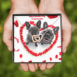 Dog Mom Necklace, Gift Necklace Message Card ' To My French Bull Dog Mom Frenchies Happy Valentine's Day Necklace gift for mom, mother day gift