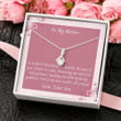Mom Necklace, Gift Necklace Message Card To My Mother From Son  A Mothers Love Necklace gift for mom, mother day gift